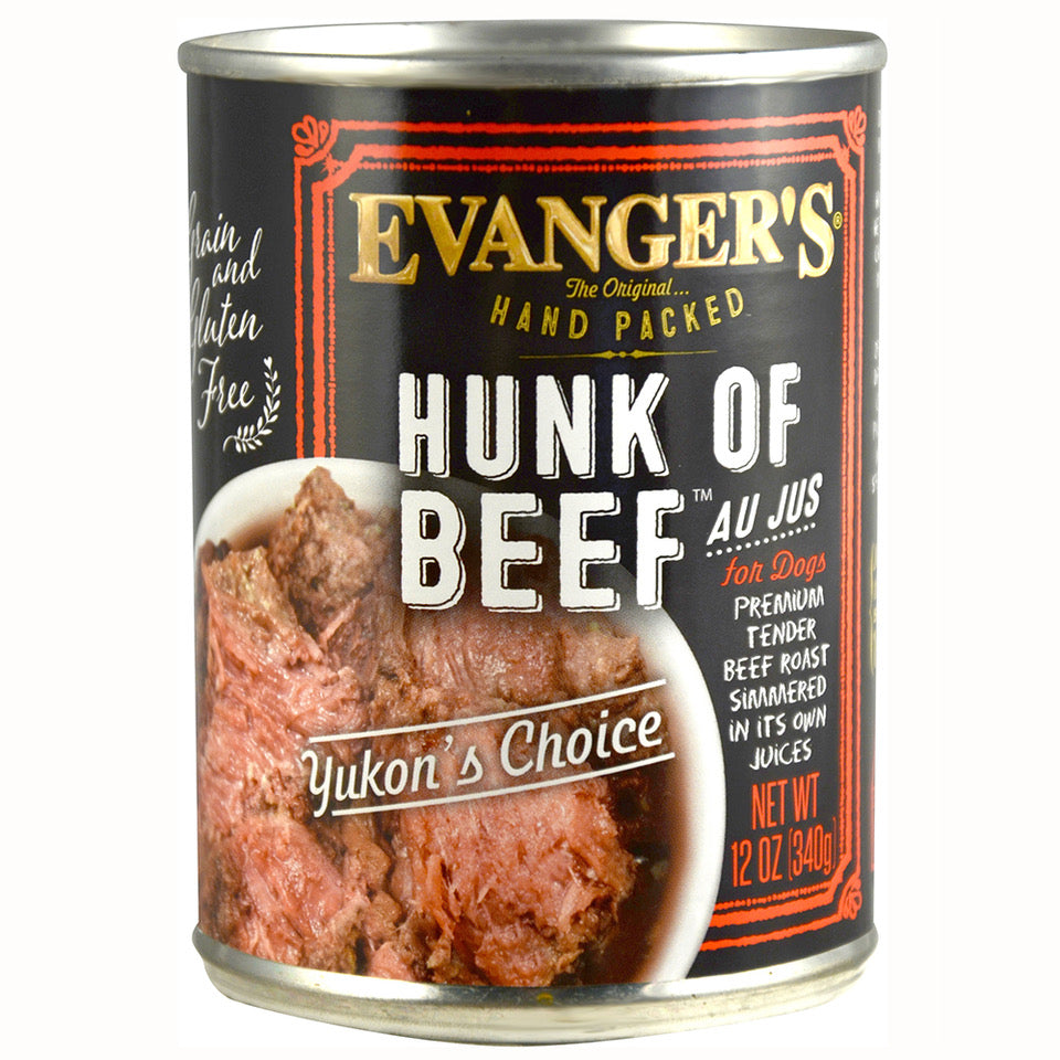 Evanger'S Hunk Of Beef Hand-Packed Dog Food 12 oz Bag
