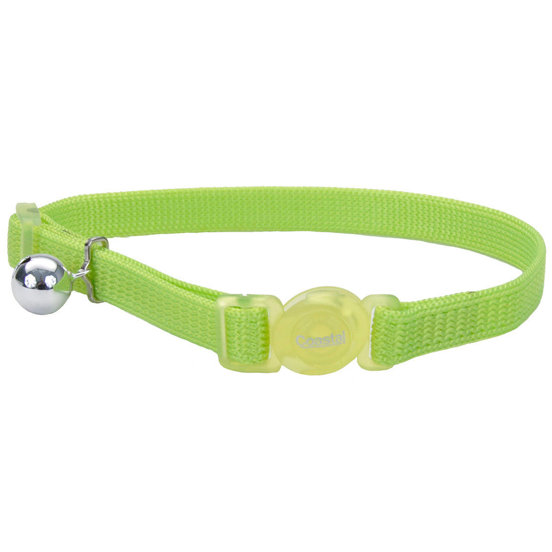 Safe Cat Adjustable Breakaway Lime Cat Collar, 3/8 in. x 8-12 in.