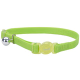 Safe Cat Adjustable Breakaway Lime Cat Collar, 3/8 in. x 8-12 in.
