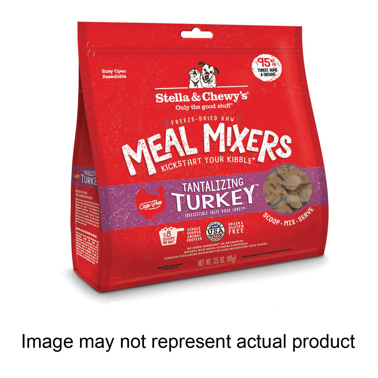 Stella & Chewy's Tantalizing Turkey Meal Mixers Freeze-Dried Dog Food Topper, 18 oz.