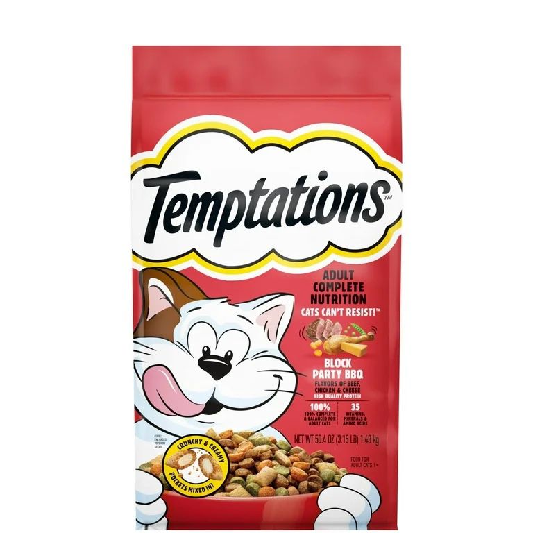 Temptations Tasty BBQ Salmon Flavor Adult Dry Cat Food 13.5lb