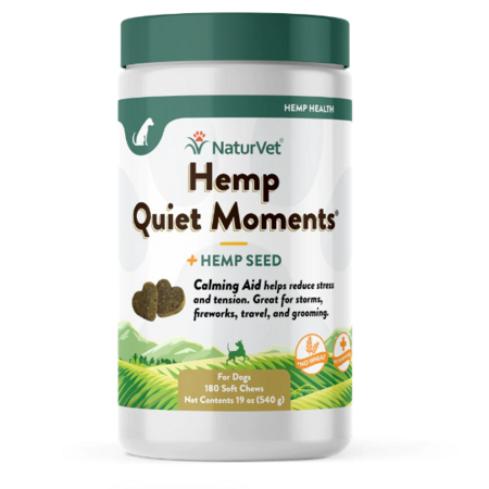 Naturvet Hemp Quiet Moments Soft Chews For Dogs, 180Ct