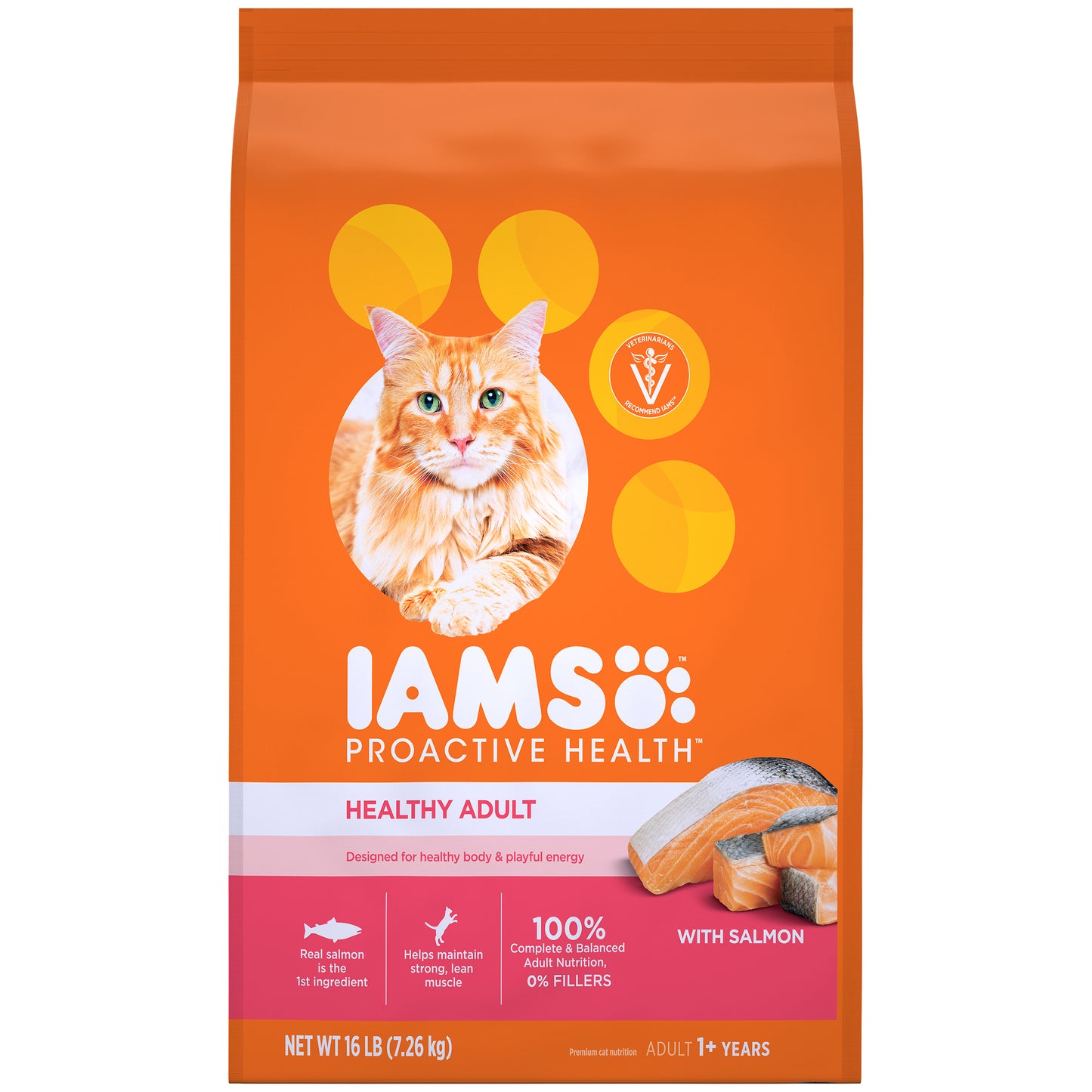 Iams ProActive Health Salmon Dry Cat Food, 16 lbs.