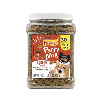 Friskies Party Mix Original Crunch Cat Treats, 30 oz. Canister