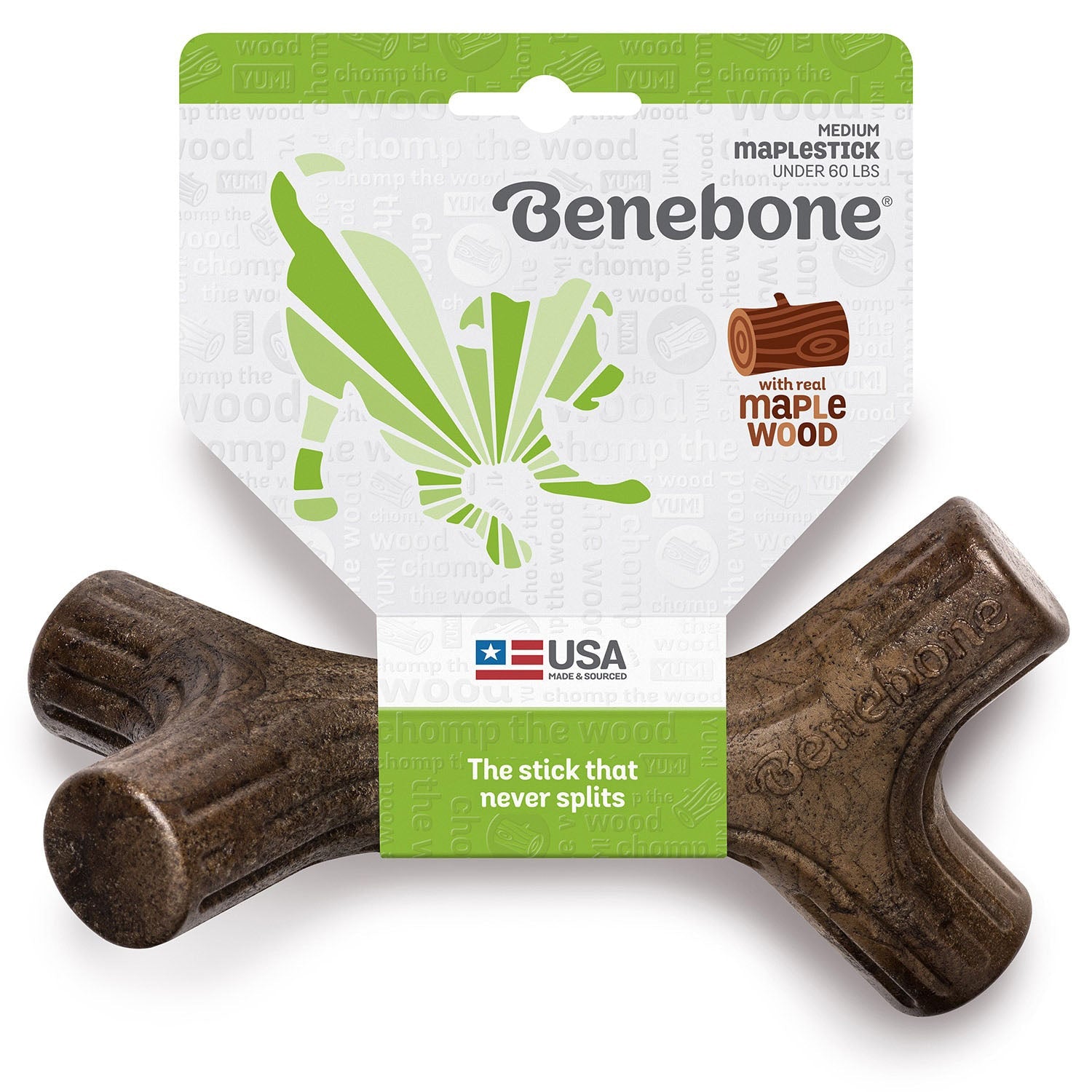 Benebone Maplestick Real Maplewood Durable Dog Chew Toy, Large