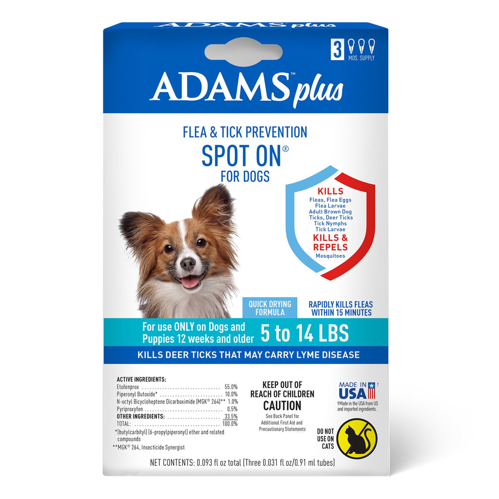 Adams Flea & Tick Prevention For Small Dogs 5-14 lbs