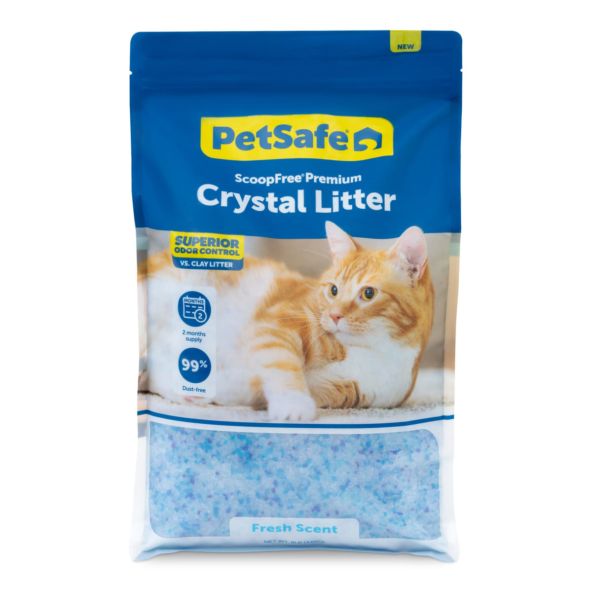 PetSafe ScoopFree Fresh Scent Blue Crystal Cat Litter, 8 lbs.