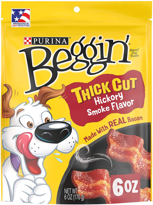 Purina Beggin' Strips Thick Cut Bacon Flavor Dog Treats, 6 oz.