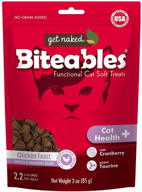Get Naked Health Plus Chicken Feast Biteables for Cats, 3 oz.