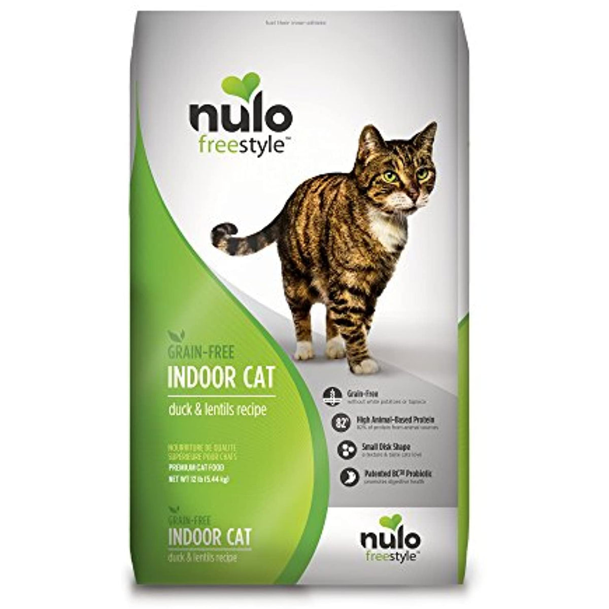 Nulo FreeStyle Indoor Duck & Lentils Grain-Free Dry Cat Food, 12 lbs.