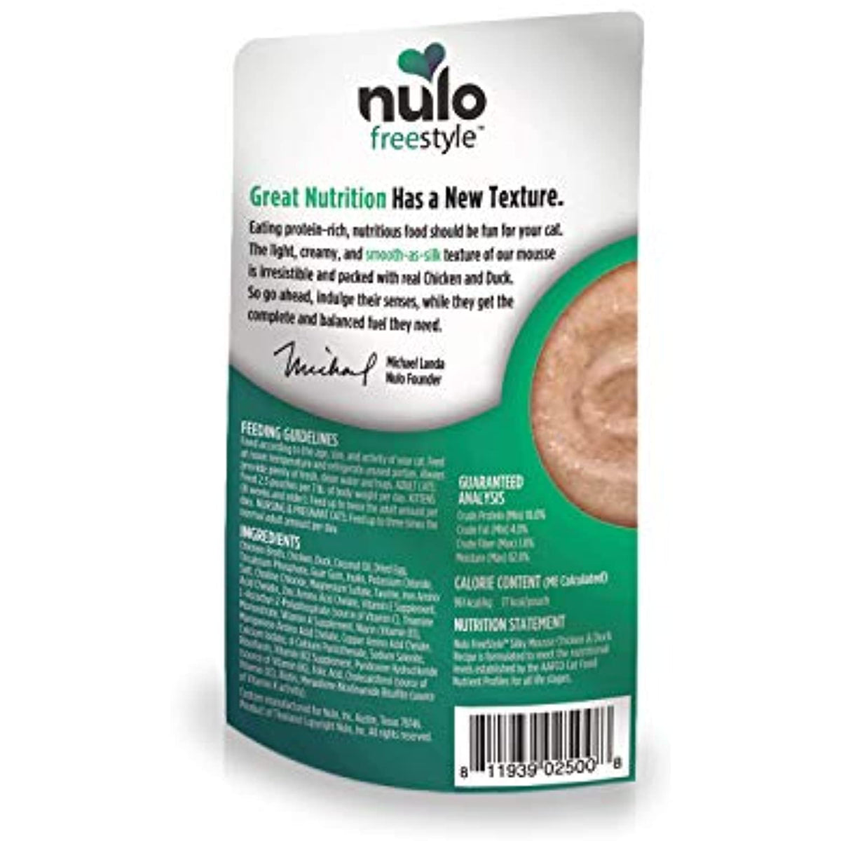 Nulo FreeStyle Silky Mousse Chicken & Duck Wet Cat Food, 2.8 oz.