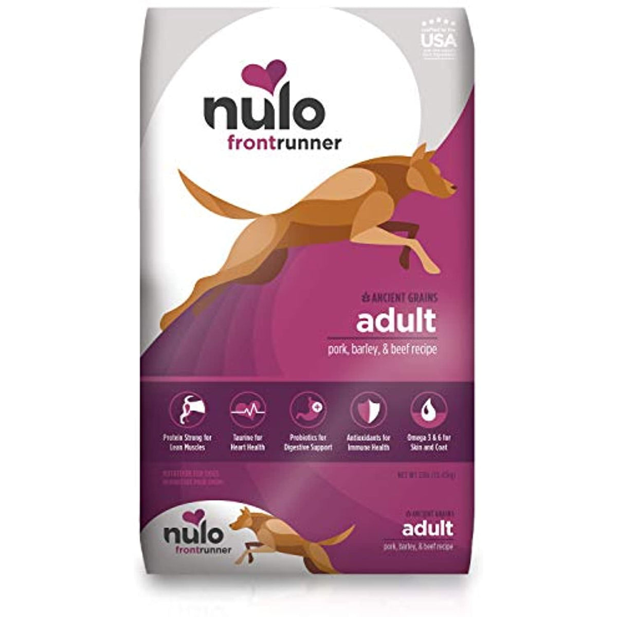 Nulo Frontrunner Ancient Grains Pork, Barley & Beef Dry Dog Food, 23 lbs.