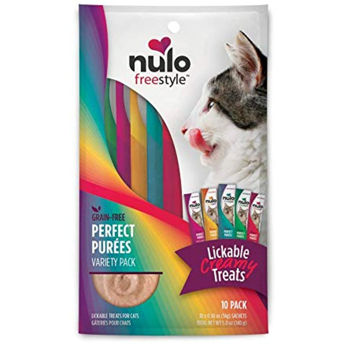 Nulo FreeStyle Grain-Free Cat Puree Variety Pack, 0.5 oz. (10 Count)