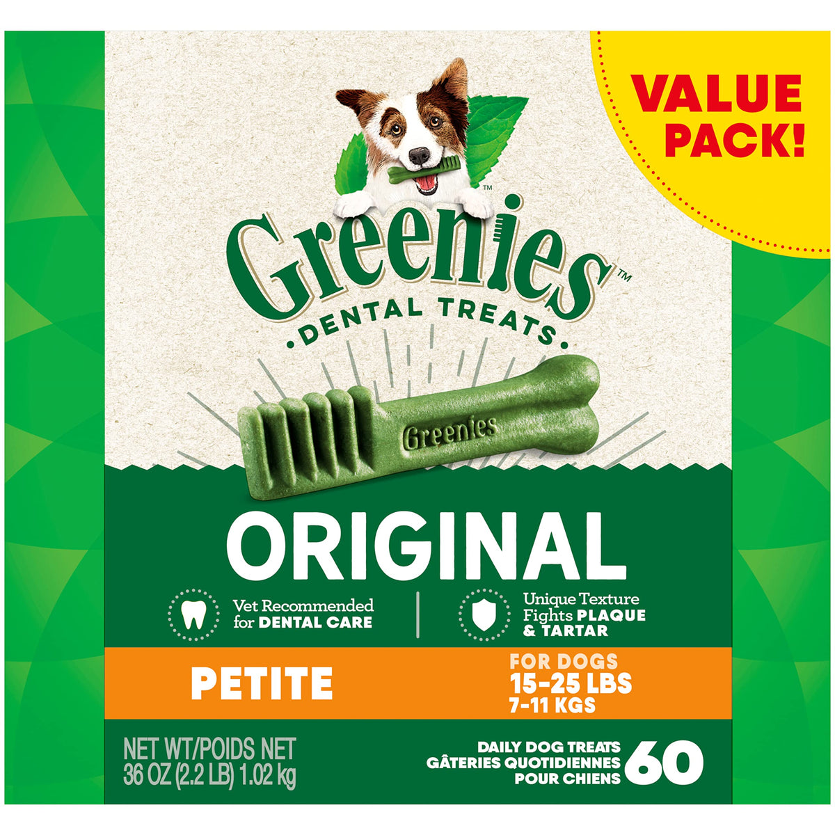 Greenies Regular Size Natural Dental Dog Treats, 36 oz.
