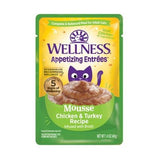 Wellness Appetizing Entrees Mousse Chicken & Turkey Recipe Infused with Broth Wet Cat Food, 1.4 oz.