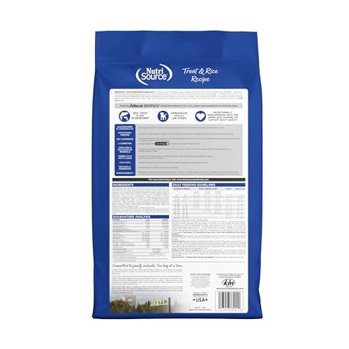NutriSource Trout & Rice Recipe with Wholesome Grains Dry Dog Food, 12 lbs.