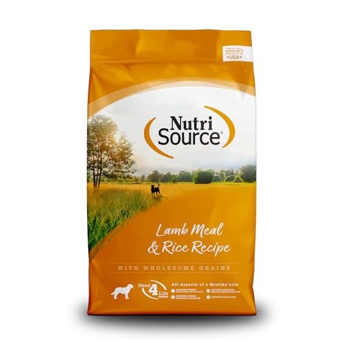 NutriSource Lamb Meal & Rice Recipe with Wholesome Grains Dry Dog Food, 12 lbs.
