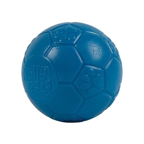 Jolly Pets Jolly Soccer Ball Ocean Blue Dog Toy, 4 in.