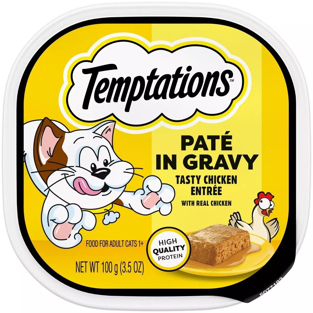 Temptations Chicken Pate in Gravy Wet Cat Food, 3.5 oz.
