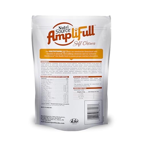 Nutri Source Amplifull Multi Vitamin Dog Soft Chew, 12.5 oz, Pack Of 1