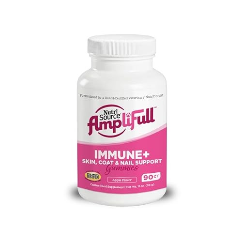 NutriSource AmpliFull Immunity, Skin, Coat & Nails Dog Gummy Supplement, 11 oz.