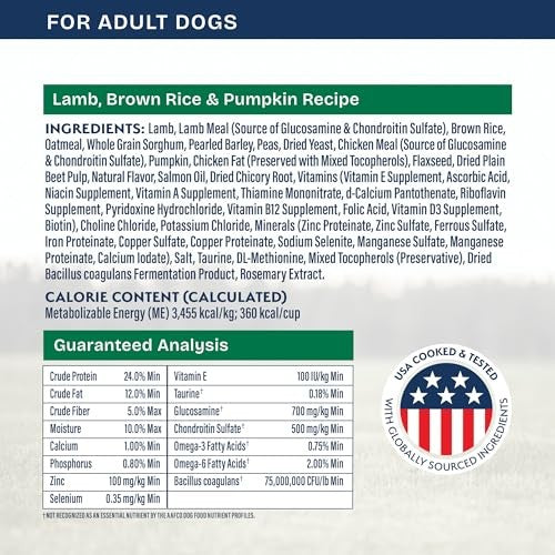 Natural Balance Whole Body Health Easy Digestion Lamb, Brown Rice & Pumpkin Dry Dog Food, 4 lbs.
