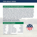 Natural Balance Whole Body Health Easy Digestion Lamb, Brown Rice & Pumpkin Dry Dog Food, 4 lbs.