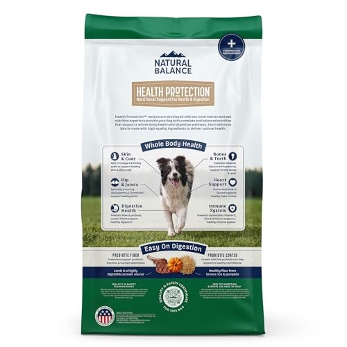 Natural Balance Whole Body Health Easy Digestion Lamb, Brown Rice & Pumpkin Dry Dog Food, 24 lbs.