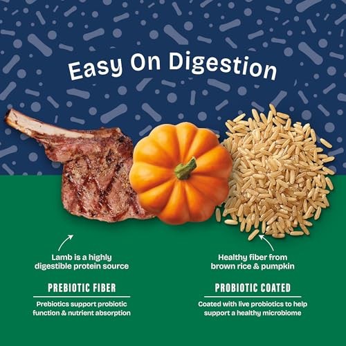 Natural Balance Whole Body Health Easy Digestion Lamb, Brown Rice & Pumpkin Dry Dog Food, 24 lbs.