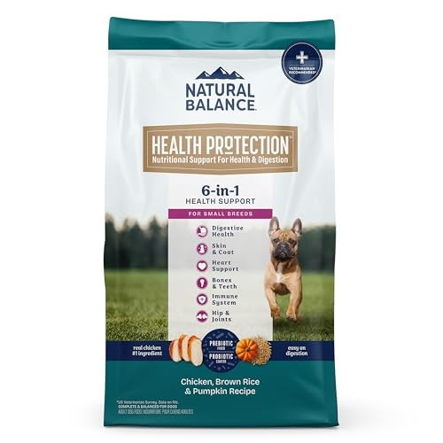 Natural Balance Whole Body Health Easy Digestion Chicken, Brown Rice & Pumpkin Small Breed Dry Dog Food, 4 lbs.