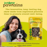 Jack & Pup Pawtains Real Plantain Dog Treats, Small (12 Count)