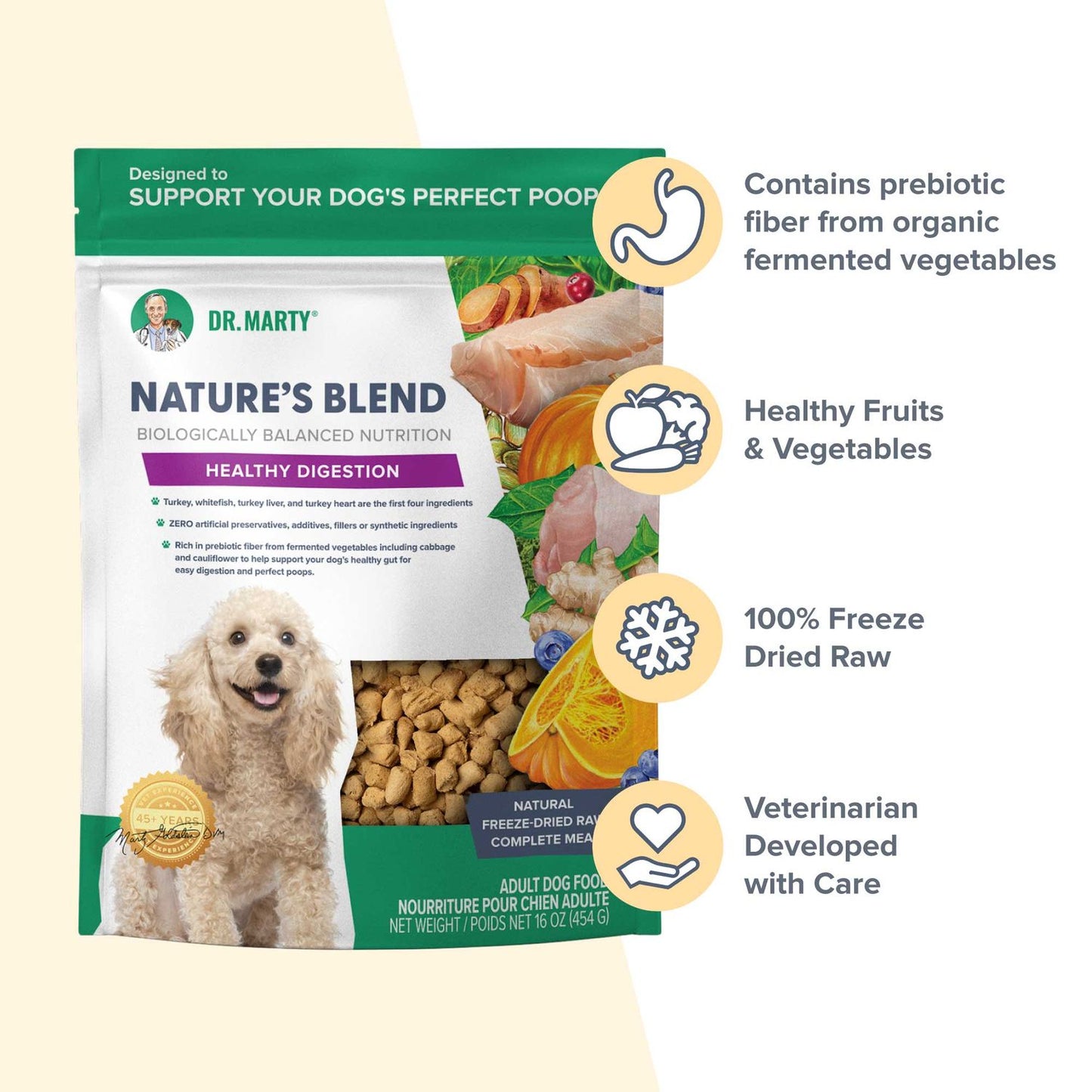 Dr. Marty Nature's Blend Healthy Digestion Freeze-Dried Raw Dog Food