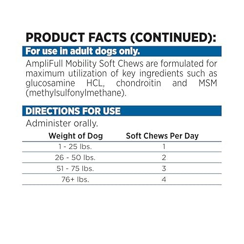 Nutri Source Amplifull Mobility Dog Soft Chew, 12.5 oz, Pack Of 1