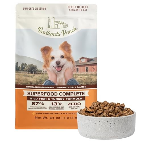 Badlands Ranch Superfood Complete, Air-Dried Adult Dog Food , Wild Fish 64 oz