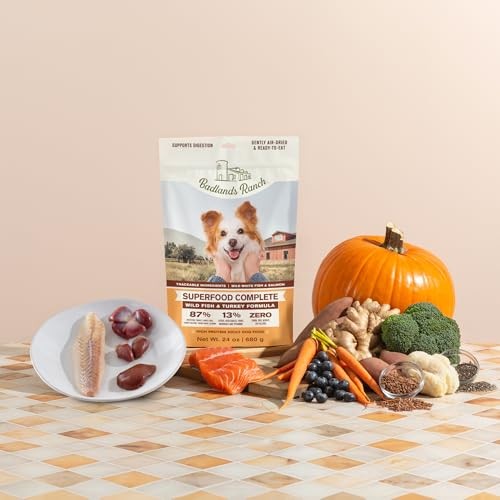 Badlands Ranch Air Dried Superfood Dog Food, Wild Fish and Turkey, 11.5 oz