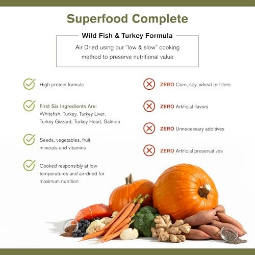 Badlands Ranch Air Dried Superfood Dog Food, Wild Fish and Turkey, 11.5 oz