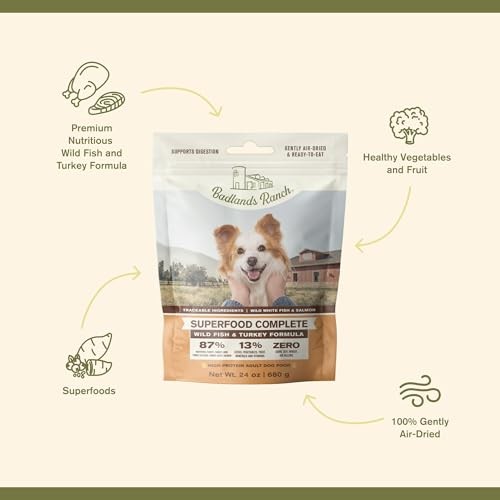 Badlands Ranch Superfood Complete Pack Of 1 Wild Fish Dog 24 oz