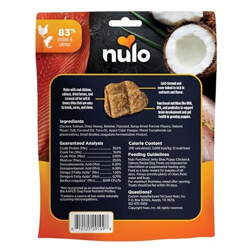 Nulo Freestyle Puppy Chicken & Salmon Jerky Treats, 5 oz.
