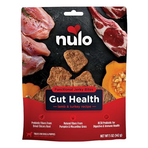 Nulo FreeStyle Lamb & Turkey Gut Health Functional Grain-Free Jerky Dog Treats, 5 oz.