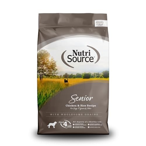 NutriSource Senior Chicken & Rice Recipe Dry Dog Food 12lb
