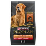 Purina Pro Plan Complete Essentials Shredded Blend Beef & Rice Dry Dog Food, 5 lbs.