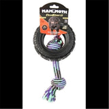 Mammoth TireBiter Rubber Dog Toy with Rope, Medium (5 in.)