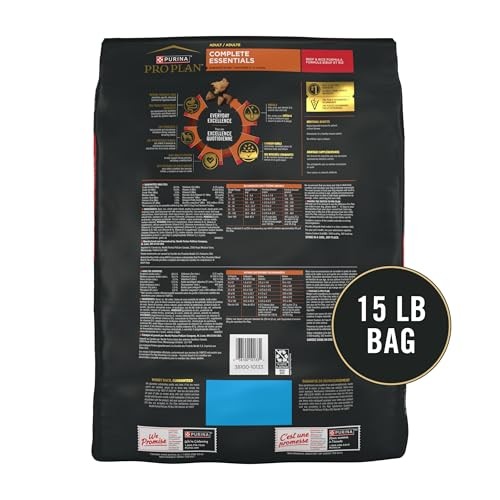 Purina Pro Plan Complete Essentials Shredded Blend Beef & Rice Dry Dog Food, 15 lbs.