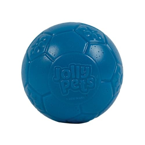 Jolly Pets Jolly Soccer Ball Ocean Blue Dog Toy, 3 in.