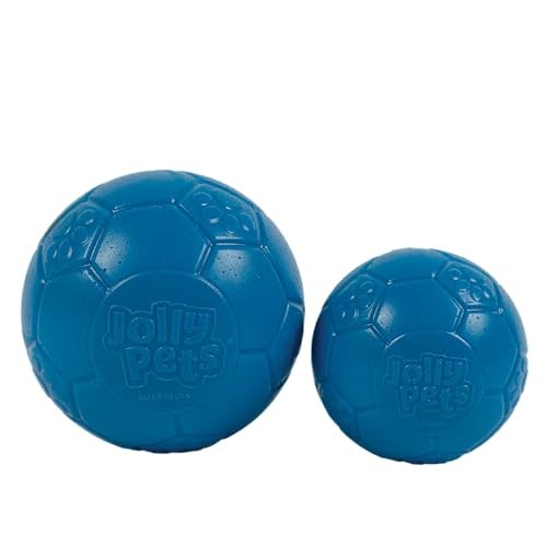 Jolly Pets Jolly Soccer Ball Ocean Blue Dog Toy, 3 in.