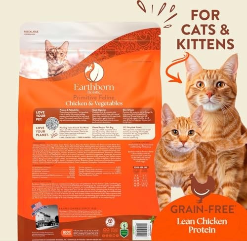 Earthborn Holistic Primitive Feline Grain-Free Dry Cat Food, 12.5 lbs.