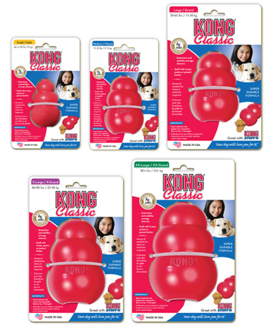 KONG Classic Rubber Dog Toy, X-Small