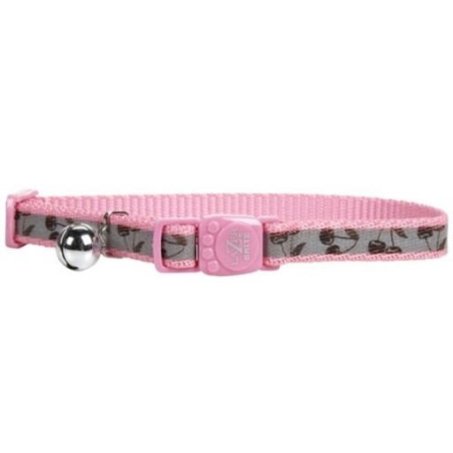 Coastal Lazer Brite Pink Cherry Reflective Cat Collar