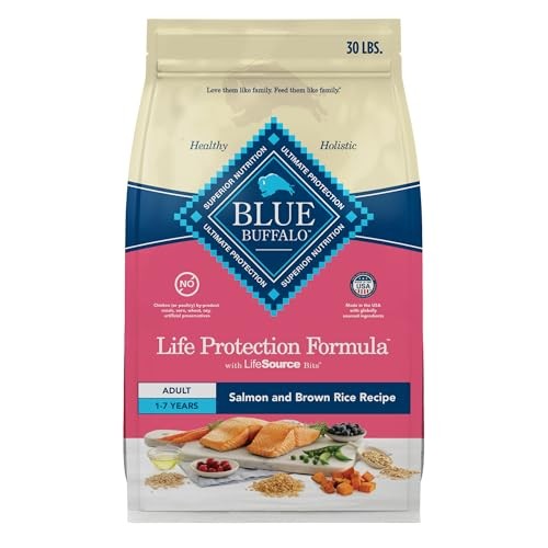 Blue Buffalo Adult Salmon & Brown Rice Dry Dog Food, 30 lbs.