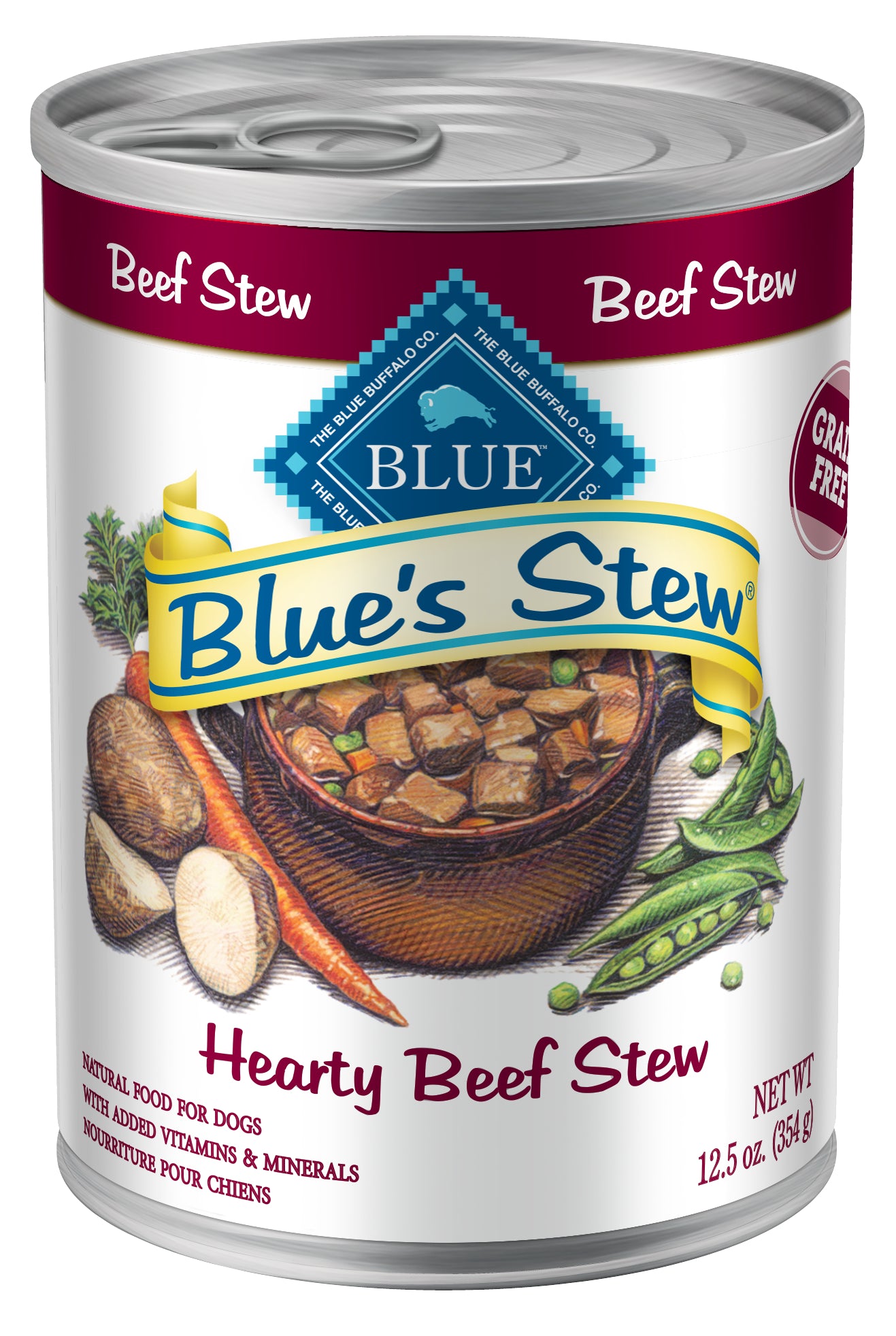 Blue Buffalo Beef Stew Grain-Free Canned Dog Food, 12.5 oz.